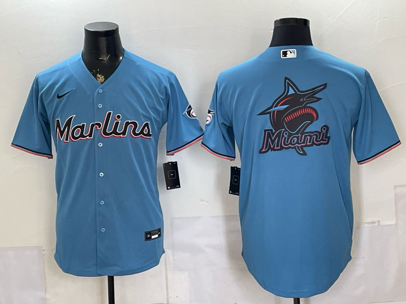Men 2026 Miami Marlins Blank blue Nike MLB Jersey 06540